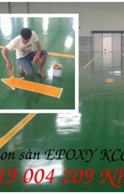 thi công sơn sàn EPOXY KCC hệ lăn ET5660 D40434 giá rẻ hà nội 0919 004 209 nhiên
