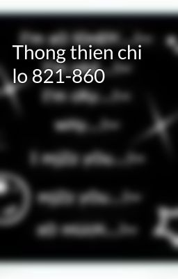 Thong thien chi lo 821-860