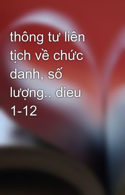 thông tư liên tịch về chức danh, số lượng.. dieu 1-12