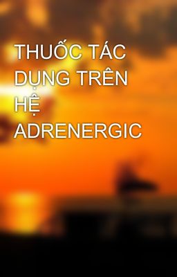 THUỐC TÁC DỤNG TRÊN HỆ ADRENERGIC