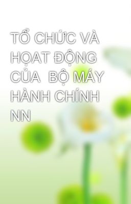 TỔ CHỨC VÀ HỌAT ĐỘNG  CỦA  BỘ MÁY HÀNH CHÍNH NN