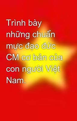 Trình bày những chuẩn mực đạo đức CM cơ bản của con người Việt Nam.