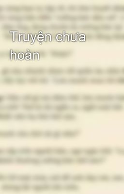 Truyện chưa hoàn