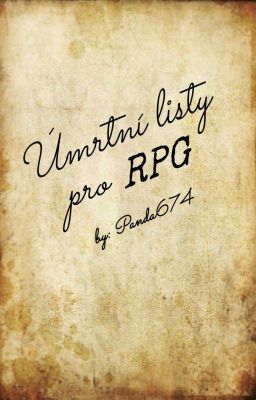 Úmrtní listy pro RPG