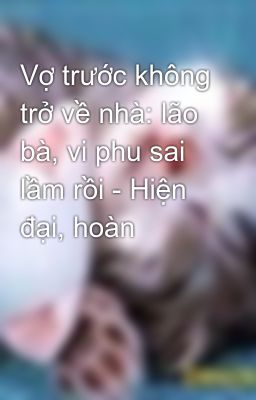 Vợ trước không trở về nhà: lão bà, vi phu sai lầm rồi - Hiện đại, hoàn