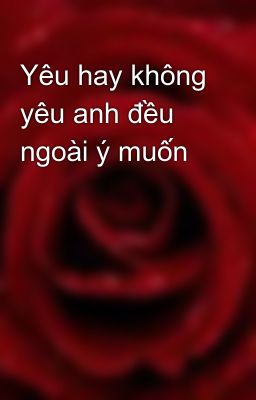 Yêu hay không yêu anh đều ngoài ý muốn